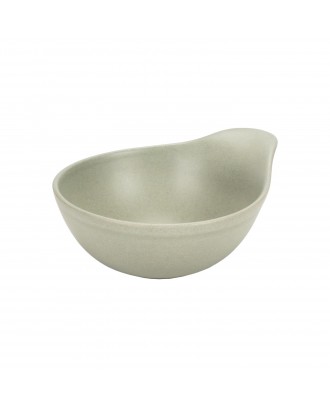 Bol ceramic cu maner, 17x13 cm, Mira Light Grey - VILLACER